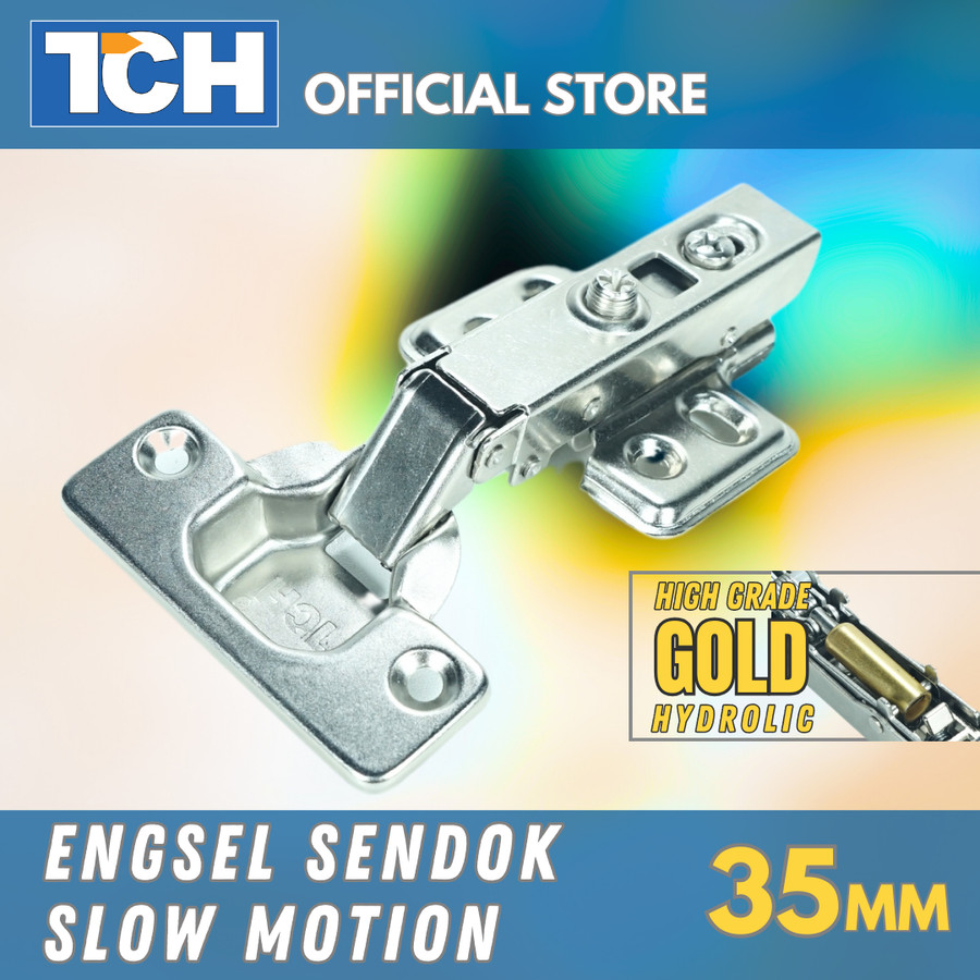 Engsel Sendok Slow Motion TCH Soft Close Hidrolik 35mm Lemari