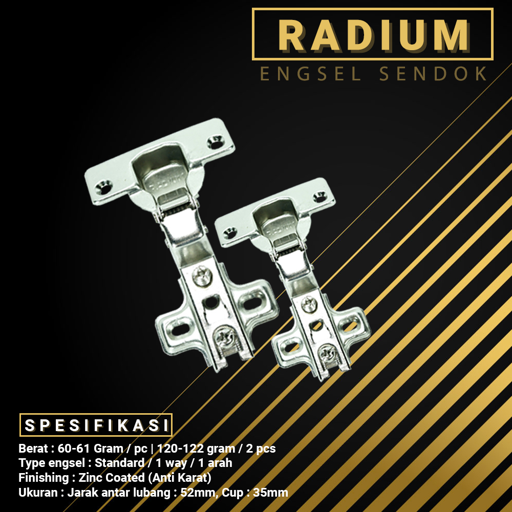 KlikMJM - Engsel Sendok Lemari 52mm Radium